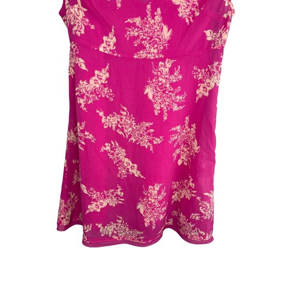 Free People Mazzi Pink Floral Mini Dress Cap Sleeves Keyhole Back Size XS - Picture 7 of 16